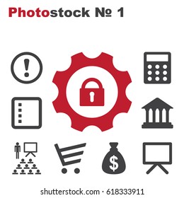 Gear Icon Vector flat design style
