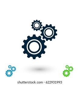 gear icon vector, flat design best vector icon