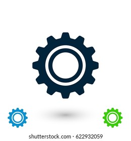 gear icon vector, flat design best vector icon