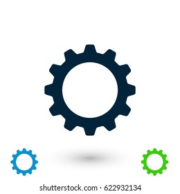 gear icon vector, flat design best vector icon