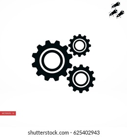 gear icon vector, flat design best vector icon