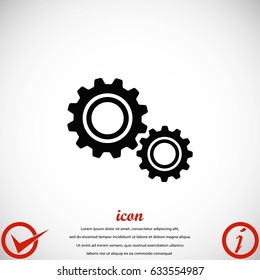 gear icon vector, flat design best vector icon
