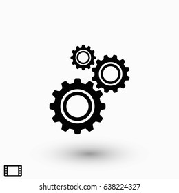 gear icon vector, flat design best vector icon