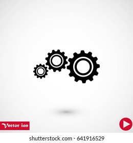 gear icon vector, flat design best vector icon