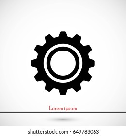 gear icon vector, flat design best vector icon