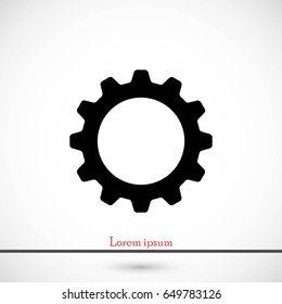 gear icon vector, flat design best vector icon