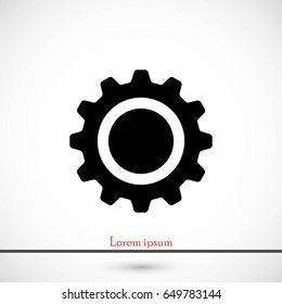 gear icon vector, flat design best vector icon