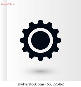 gear icon vector, flat design best vector icon