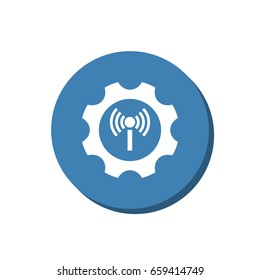 Gear Icon Vector flat design style