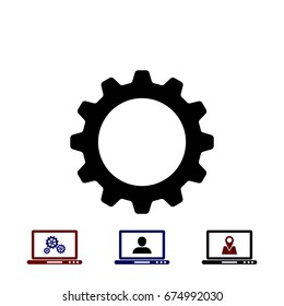 gear icon vector, flat design best vector icon