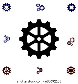 gear icon vector, flat design best vector icon