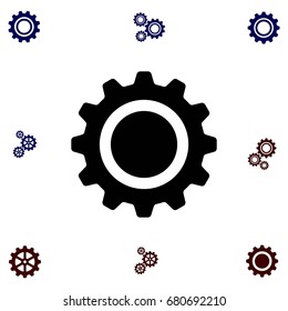 gear icon vector, flat design best vector icon
