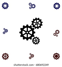 gear icon vector, flat design best vector icon