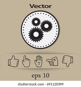 gear Icon vector flat design