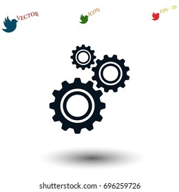 gear icon vector, flat design best vector icon