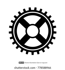 gear icon vector, flat design best vector icon,Eps 10 vector file.