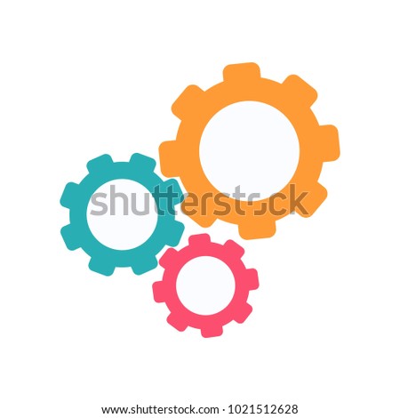 gear icon vector, flat design best vector icon logo design