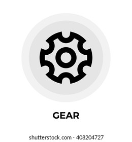 Gear Icon Vector. Flat icon isolated on the white background. Editable EPS file. Vector illustration.