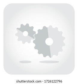 Estilo plano del icono del engranaje