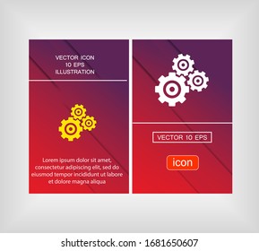 Icono del engranaje. Estilo de trabajo de visualización de gráficos vectoriales. gráficos vectoriales de engranajes. para su sitio 10 pasos