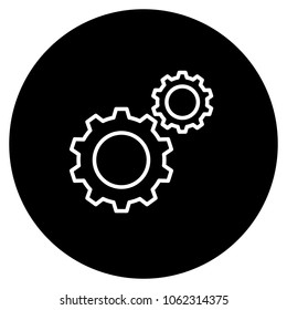 Gear icon. Vector illustration