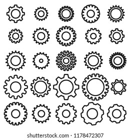 Gear icon. Vector illustration