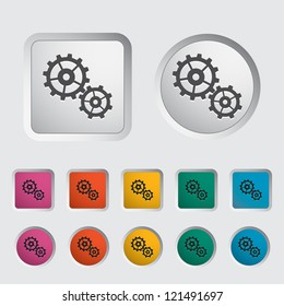 Gear icon. Vector illustration.