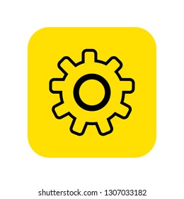 Gear icon vector. Vector illustration.