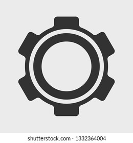 Gear icon. Vector illustration.