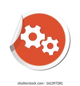 Gear icon. Vector illustration.