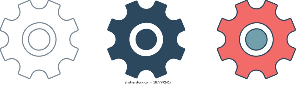 Icono de engranaje I Ilustración vectorial 