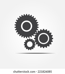 Gear icon vector illustration