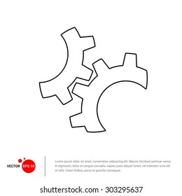 Gear icon - Vector Illustration