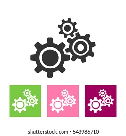 Gear icon. Vector illustration