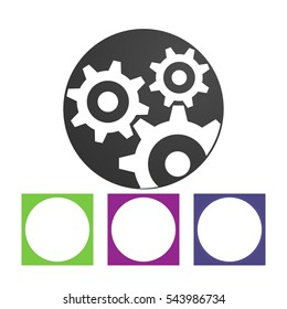 Gear icon. Vector illustration