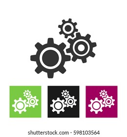 Gear icon. Vector illustration