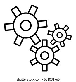 Gear icon. Vector illustration