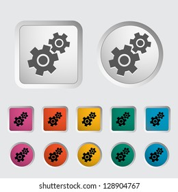 Gear icon. Vector illustration EPS.