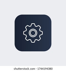 Icono de engranaje. Ilustración del vector EPS 10.