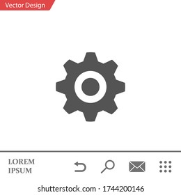 Icono de engranaje. Ilustración del vector EPS 10.