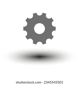 Gear icon. Vector illustration. Eps 10.