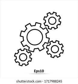 Gear icon. Vector Illustration. Eps10