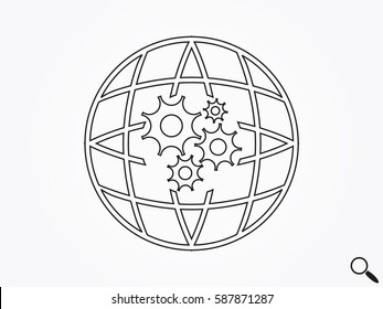 gear, icon, vector illustration eps10
