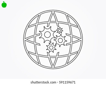 gear, icon, vector illustration eps10
