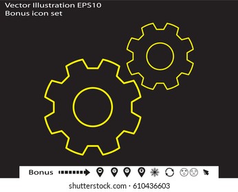 gear, icon, vector illustration eps10