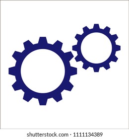 Gear icon, vector illustration. Flat design style.