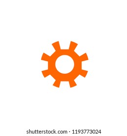 gear icon, vector illustration. Flat design style