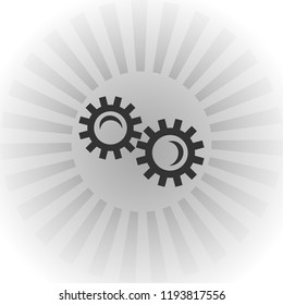 gear icon, vector illustration. Flat design style