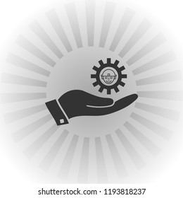 gear icon, vector illustration. Flat design style