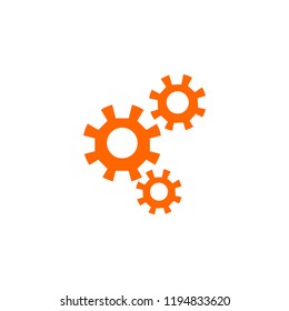 gear icon, vector illustration. Flat design style